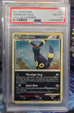 2011 POKEMON CALL OF LEGENDS UMBREON #22 HOLO PSA 8 NM #113346289 - Image 3