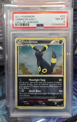 2011 POKEMON CALL OF LEGENDS UMBREON #22 HOLO PSA 8 NM #113346289 - Image 4