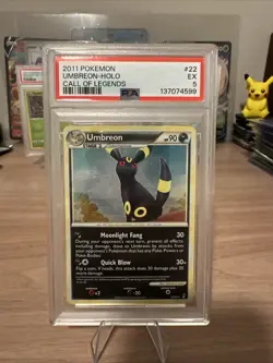 Pokemon Umbreon 22/95 Holo Rare 2011 Call Of Legends PSA 5 - Image 1