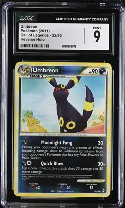 CGC 9 MINT Umbreon Reverse Foil Call Of Legends #22 2011 Pokemon - Image 1