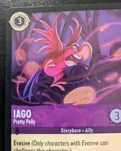 Iago - Pretty Polly 40/204 Cold Foil Common Into The Inklands Disney Lorcana TCG - Image 2