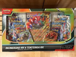 Pokemon TCG Incineroar Ex and Torterra Ex Special Collection Box New And Sealed - Image 1