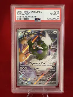 PSA 10 TORNADUS BLACK STAR PROMO #210 WHITE FLARE ETB PROMO 2025 POKEMON SVP EN - Image 3