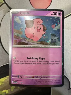 Pokemon Card - Cleffa SVP EN 095 - Temporal Forces Black Star Promo - Image 1