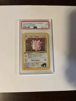 Pokemon Gym Heroes 1st Edition Erika's Clefable Holo Card #3/132 - Image 1
