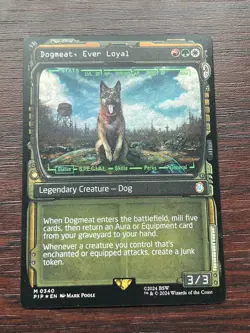 1x FOIL SHOWCASE DOGMEAT, EVER LOYAL - Fallout - MTG - Magic the Gathering - Image 1