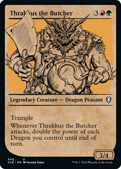 Thrakkus the Butcher Showcase FOIL CMDR Legends Baldurs Gate NM - Image 1
