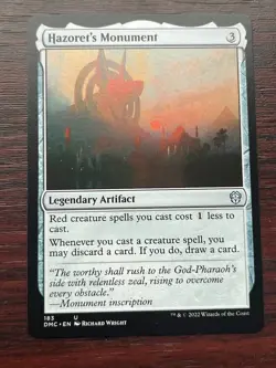 1x HAZORET'S MONUMENT - Commander - MTG - Magic the Gathering - Image 1