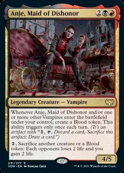 1x ANJE, MAID OF DISHONOR - Crimson Vow - MTG - NM - Magic the Gathering - Image 1