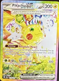 Pokemon TCG Pikachu EX 238/191 Special Illustration Rare SIR Surging Sparks NM - Image 1