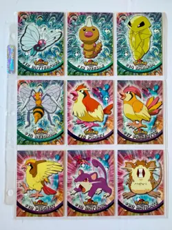 Pokemon 1999 Topps TV Animation Edition Blue Label 61 Cards No Duplicates - Image 2