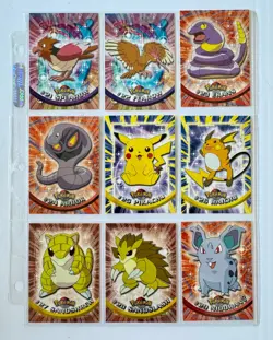 Pokemon 1999 Topps TV Animation Edition Blue Label 61 Cards No Duplicates - Image 4