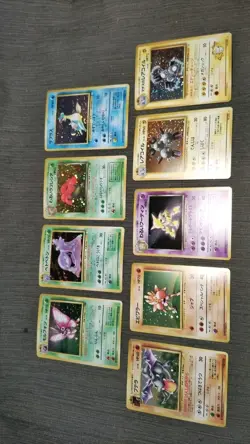 9 Pokemon Japanese Holos NM+ Vintage Old Back, Base, Fossil, Jungle 1996-99 $^%✓ - Image 3