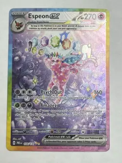 Pokemon Espeon ex 155/131 Special Illustration Rare SIR Prismatic Evolutions NM - Image 1