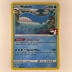 WAILORD 038/195 COSMOS HOLO PRIZE PACK SERIES NM POKEMON - Image 1