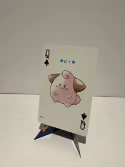 Cleffa Queen of Spades No 173 • Lugia Silver Back • Poker Playing Pokemon Card - Image 1