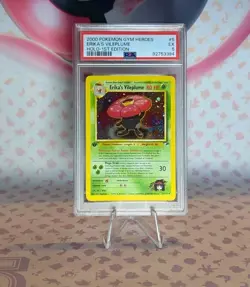 2000 POKEMON GYM HEROES HOLO-1ST ED #5 ERIKA'S VILEPLUME PSA 5 - Image 1
