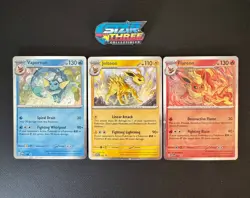 Pokemon Prismatic Evolutions Poster Collections Promos Eeveelutions Set Of 3 - Image 1