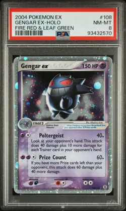 Gengar EX Pokemon 2004 Holo EX Fire Red & Leaf Green 108/112 PSA 8 - Image 1