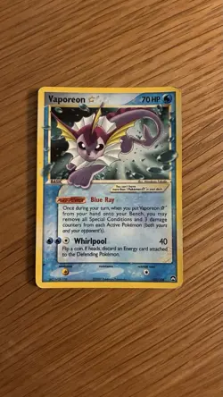 Pokemon Vaporeon TCG Gold Star 102/108 EX Power Keepers 2007 - Lightly Played - Image 3