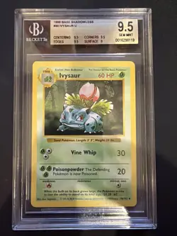 1999 Base Set Shadowless - Pokemon TCG - Ivysaur (30/102) - Beckett Gem Mint 9.5 - Image 1