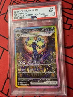 Pokemon 2025 Umbreon ex 161/131 SIR Prismatic Evolutions PSA 9 - Image 1