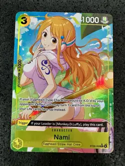 One Piece Nami ST29-008 Full Alt Art Egghead Strawhat Crew English NM - Image 1