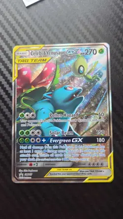 Pokemon TCG Celebi & Venusaur GX SM167 Alternative Art MINT CONDITION - Image 1