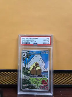 2024 POKEMON SSP EN ALOLAN DUGTRIO ILLUSTRATION RARE #208/191 PSA 10 - Image 1