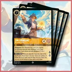 Disney Lorcana Jim Hawkins - Honorable Pirate 25/204 x4 | Super Rare Azurite Sea - Image 1