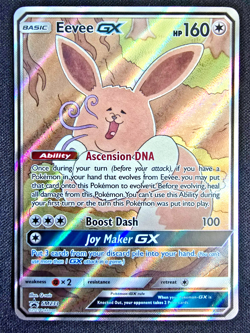 2019 Eevee GX Pokemon TCG Sun & Moon Black Star Promo Full Art Holo #SM233 Rare - Image 1