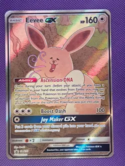 Eevee GX SM233 Full Art Promo Black Star Ultra Rare Holo Pokemon TCG Card NM - Image 1