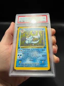 PSA 7 NM Vaporeon Holo 12/64 1st Edition Jungle 1999 Pokemon Card Vintage WOTC - Image 2