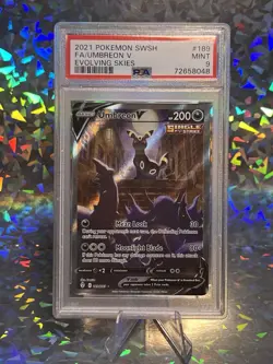 PSA 9 Mint Umbreon V 2021 Evolving Skies 189/203 Full Art Pokemon Card - Image 2