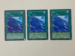Yugioh Umi x 3 - LOB-050 NM - Plus Free Holo Card - Image 1