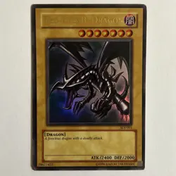 Yu-Gi-Oh! TCG Red-Eyes Black Dragon SDJ-001 Vintage Holo Rare Card 1996 MP Card - Image 1