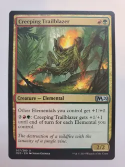 MTG Magic The Gathering Card Creeping Trailblazer Creature Elemental Green Red - Image 1