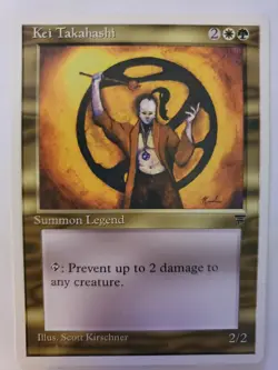 MTG Magic The Gathering Card Kei Takahashi Summon Legend White Green - Image 1