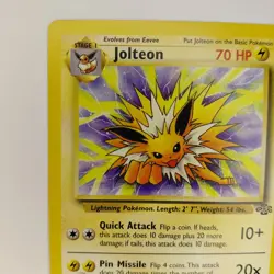 Jolteon 20/64 Jungle Pokemon TCG Trading Card Non-holo Sleaved Since 1999 - Image 3