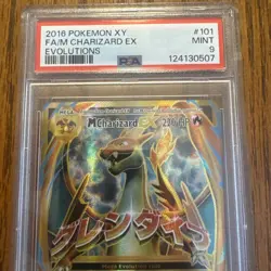 2016 Pokemon XY Evolutions Full Art M Charizard EX trading card, graded Mint 9 - Image 2