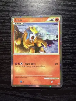 Pokemon Entei HGSS20 Promo Heart Gold Soul Silver Pokemon Card Holo Foil LP - Image 1
