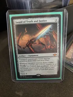 MTG Modern Horizons #229 Sword of Truth and Justice Near Mint Condition - Image 1