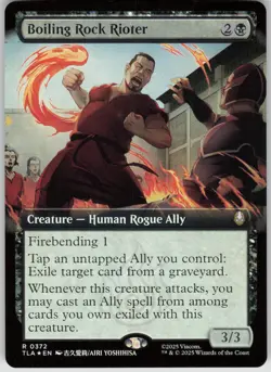 MTG Boiling Rock Rioter (Extended Art) Foil NM Avatar: The Last Airbender Magic - Image 1