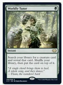 NM - Worldly Tutor Commander Collection: Green 006/008 Regular - Free Ship - Image 1