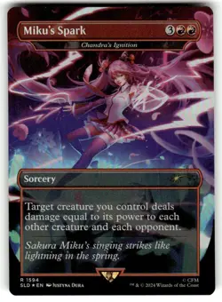 Miku's Spark (Chandra's Ignition) English, Foil, NM - Secret Lair x Hatsune MTG - Image 1