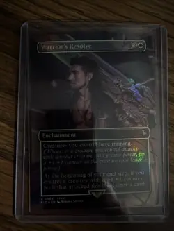 Foil Warrior's Resolve (Borderless) Magic: The Gathering Final Fantasy MTG - Image 1
