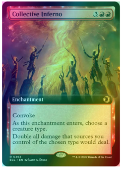 Collective Inferno - Foil - Extended Art Lorwyn Eclipsed MTG - Image 1