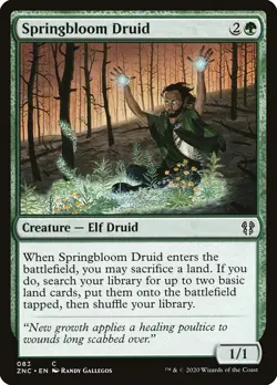 MTG Magic the Gathering Springbloom Druid (83/162) Zendikar Rising Commander NM - Image 1