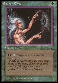 MTG Magic the Gathering Savaen Elves (84/122) The Dark MP - Image 1