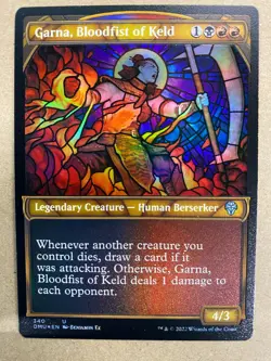 MTG 1x FOIL SHOWCASE Garna, Bloodfist of Keld Dominaria Magic Gathering x1 NM - Image 1